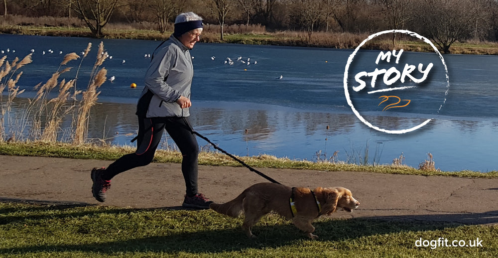 Discovering canicross with hearing dog Evie, following a small stroke.