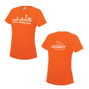 Canicrossers Have More Fun Orange T Shirt -